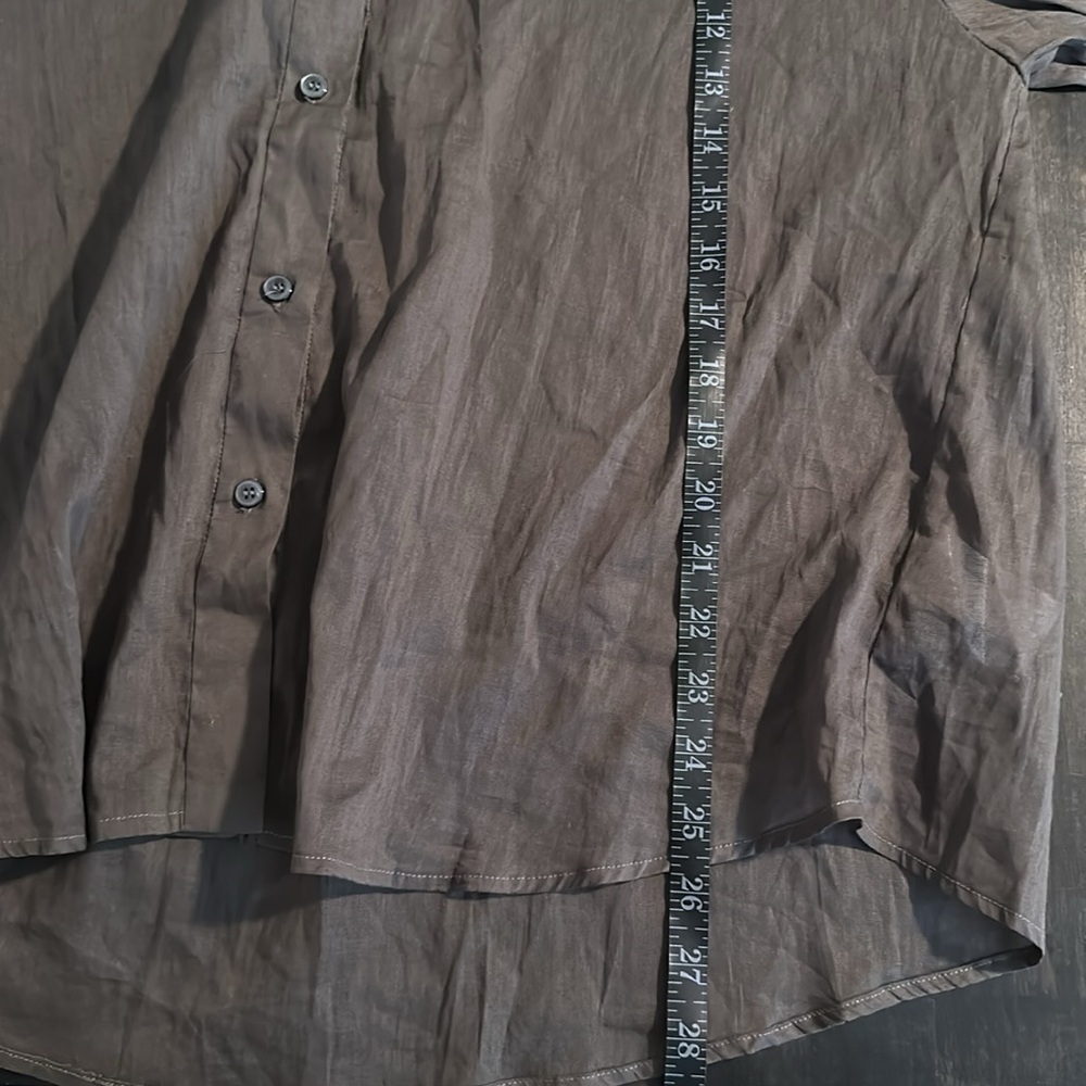 Lattelier Gray Puff Sleeve Oversized Blouse Size Small Nwt — image 7 of 7